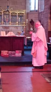 Shoe Boxes Blessed by Rev. Martin Callaghan